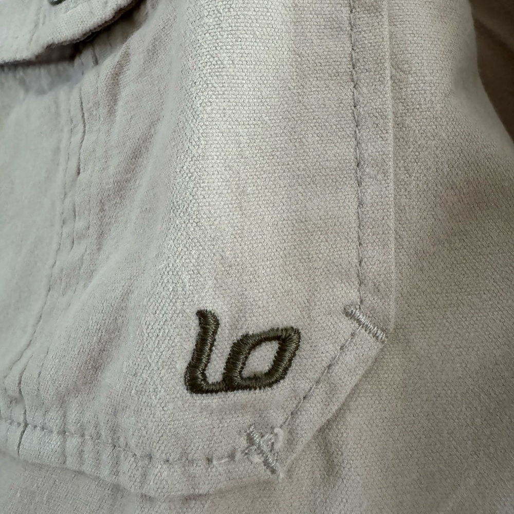 LOLE LOLË jacket vest snap buttons beige tan size 6 - Picture 6 of 9
